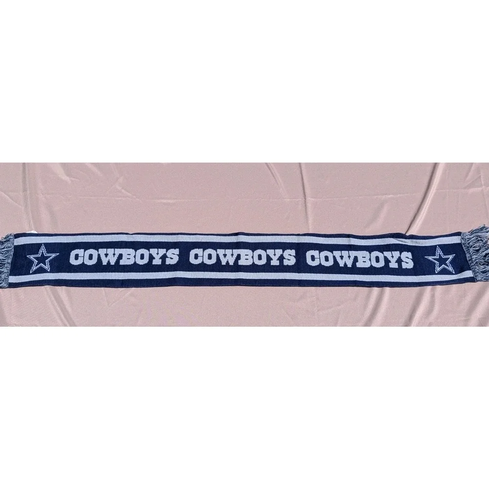 Dallas Cowboys Knit Scarf Warm Fringed Forever Collectibles Authentic Merchandis